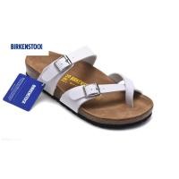 ราคา Birkenstock Mayari ผู้ชายและผู้หญิงรองเท้าแตะลําลองรองเท้าชายหาด 805 สีขาวสีดํา Sole (27903335684)