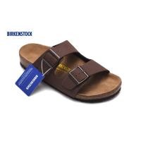 ราคา Birkenstock Arizona Soft Sole Double Button Men Women Beach Sandals 751 Matte Brown (27152411632)