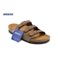 ราคา Birkenstock 803 ใหม่ รองเท้าแตะชายหาด สไตล์ฟลอริด้าคอร์ก ฤดูร้อน สไตล์ผู้ชาย ผู้หญิง สามหัวเข็มขัด แว็กซ์น้ํามัน สีกาแฟ (24523116064)