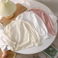 ราคา สาวแขนยาวเสื ้ อฤดูใบไม ้ ร ่ วงสไตล ์ ใหม ่ Bottoming เสื ้ อสาวลูกไม ้ Stand Up Collar Tops เด ็ ก Jacquard แขนยาวกลาง (18492737063)