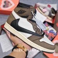 ราคา Geeks Sneakers Air Jordan 1 High Travis Scott Sneakers TC Version ลดราคา MGBH IO4D (28053821020)