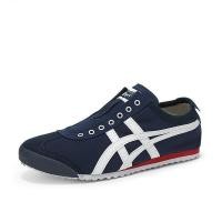 ราคา Onitsuka Tiger Mexico 66 รองเท้าลําลองผู้ชายและผู้หญิงรองเท้าผ้าใบกีฬาสีน้ําเงินเข้มและสีขาวรองเท้า Tigers G4X6 (28303819285)