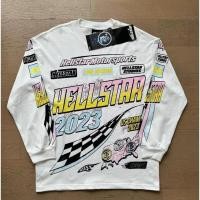 ราคา ฤดูใบไม ้ ร ่ วง Hellstar ตัวอักษรพิมพ ์ ผ ้ าฝ ้ ายหลวมด ้ านล ่ างแฟชั ่ นลําลองผู ้ ชายและผู ้ หญิงเสื ้ อยืดแขนยาว 556 (29552878372)