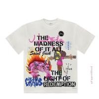 ราคา พร้อมส่ง เสื้อยืดแขนสั้น พิมพ์ลาย Travis Scott Cactus Jack x Utopia Utopian Union สําหรับผู้ชาย (24023587213)