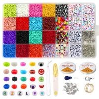 ราคา ชุดเครื่องประดับ สร้อยคอ สร้อยข้อมือ ลูกปัดข้าว สไตล์โบฮีเมียน diy มี 24 28 ช่อง (25312004942)