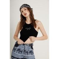 ราคา Niyom Jeans รุ่น TSK 01 เสื้อครอปแขนกุด สีดำ (26800108568)