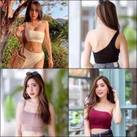 ราคา Mnvofficial B1033 ครอปปาดไหล่แขนข้างเดียว ผ้าเรย่อน ใส่สบาย ผ้ายืดได้เยอะ ทรงสวย สายเดี่ยวปลาดไหล่ผ้าเรย่อน (16198451899)