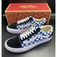 ราคา รองเท้าผ้าใบ Vans Old Skool หมากรุก ตารางสีขาวน้ำเงิน พร้อมส่ง size39 45 แถมกล่อง (28154127658)