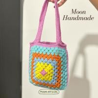ราคา พร้อมส่ง MOON BAG กระเป๋าถักไหมพรม Handmade 100 (26153635856)