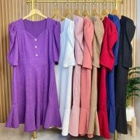 ราคา พร้อมส่ง เดรส อก 44 54 นิ้ว เดรสสาวอวบ พลางหุ่น ชุดออกงาน ไปงานแต่ง ชุดราตรี รหัส D8 xxl (26550678999)