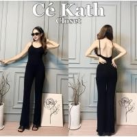 ราคา Cekathจั๊มกางเกงสายเดี่ยวโชว์ครึ่งหลังผ้าเรย่อน LB03 (25829890290)