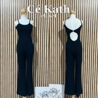 ราคา Cekathจั๊มกางเกงสายเดี่ยวผ้าเรย่อนตะขอเว้าหลัง LB43 (25378976844)