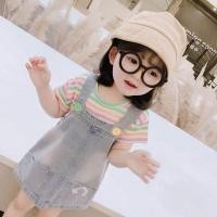 ราคา ชุดเอี๊ยมกระโปรงยีน แฟชั่นฤดูร้อน สําหรับเด็กผู้หญิง (23348129092)