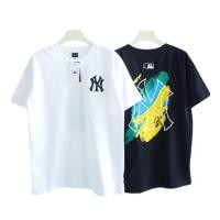 ราคา เสื้อยืดแขนสั้นลําลอง พิมพ์NY ป้ายMLB ทรงหลวม แฟชั่นสตรีท Cottonแท้100 (26101829918)