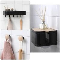 ราคา IKEA อิเกีย ของแท้ ที่ใส่ทิชชูม้วน ที่แขวนของติดผนัง2ชิ้น ชั้นติดผนัง 5 ตะขอแขวน LILLASJÖN ลิลลาเชิน (26003675400)