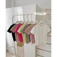 ราคา ST938 เสื้อครอปเอวลอยสีพื้น ป้าย SIWA (18671366966)