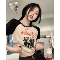 ราคา ST895 เสื้อครอปวินเทจ ทรงไหล่สโลป ป้าย BINGO (23811872872)
