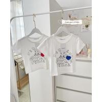 ราคา ST779 Crop Top สกรีนลายน้องกระต่าย ป้าย Tidal nest (18168936158)