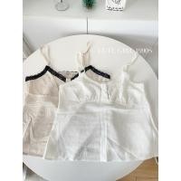 ราคา ST1062 เสื้อสายเดี่ยวตัวยาว แต่งขอบลูกไม้ (24313543851)