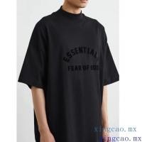 ราคา Fog double line ESSENTIALS เสื้อยืดแขนสั้น high street คอกลมผ้าฝ้ายแท้คู่เสื้อยืด (29553906959)