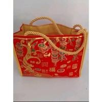 ราคา กระเป๋าผ้า ใส่สัม ตรุษจีนใบใหญ่ ใส่ส้มได้7 8ลูก (15231585216)