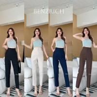 ราคา ลด45 โค้ดBENZ7J กางเกงผ้าเปเป้ A80 รุ่นแต่งกระดุมปั๊ม 2 เม็ด ขา 9 ส่วนกระบอกเล็ก S 3XL กางเกงแฟชั่น (9596308727)