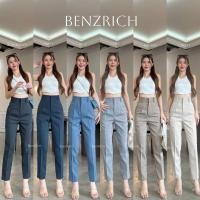 ราคา ลด45 โค้ดBENZ7J Nora ขา 9 ส่วนกระบอกเล็ก S 3XL กางเกงแฟชั่น ทำงาน (23287977399)