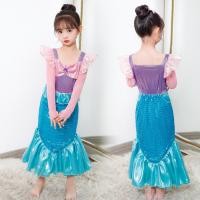 ราคา ชุดนางเงือกสาวน่ารัก ชุดแขนยาว ชุดนางเงือกเด็ก เสื้อผ้า สีชมพู สีฟ้า (27403622378)