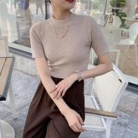 ราคา Lady Girl 730 1 AI เสื้อครอปเอวลอย เสื้อไหมพรมเเขนสันคอเต่าเนื้อผ้านุ่ม (16836401604)