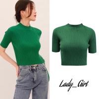 ราคา Lady Girl 301AB BO เสื้อแฟชั่นเกาหลีแขนสั้น เสื้อครอปไหมพรมคอเต่าเนื้อผ้านุ่มแต่งร่อง (13258219061)