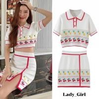 ราคา Lady Girl 2690 1 XHAD E เสื้อแฟชั่นคอปก เสื้อครอปใหมพรหมกระดุมหน้า 3 เม็ดแต่งขอบสี (10462967082)