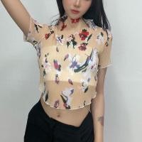 ราคา Lady Girl 352 AC เสื้อแฟชั่นลายดอกคอเต่า ชีทรุ แขนสั้น เนื้อผ้าชีฟองบางบางใส่สบายเหมาะกับหน้าร้อน (20487962691)