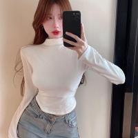 ราคา Lady Girl 822 1 BC เสื้อแฟชั่นคอเต่าแขนยาว เสื้อยืดเข้ารูปเนื้อผ้าเรย่อนสไตล์เกาหลี (20469169359)