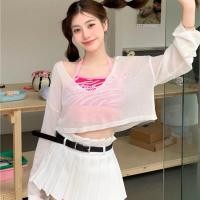 ราคา Lady Girl 1621 BB เซ็ท 2 ชิ้น เสื้อคลุมไหมพรมคอวี ด้านนอก เสื้อสายเดี่ยวไหมพรมลายริ้วดีเทลผูกโบว์ (19488950595)