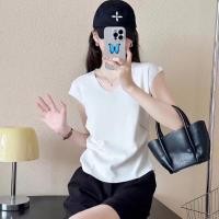 ราคา Lady Girl 18018 BO เสื้อแฟชั่น แขนล้ำ เสื้อใหมพรม คอวี แต่งช่วงเอว (17195532581)