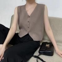 ราคา Lady Girl 2227 BA BC เสื้อแฟชั่นเกาหลีคอ V แต่งกระดุมหน้า 4 เม็ด เสื้อใหมพรมแขนสั้นแว็กเอว (14534933501)