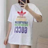 ราคา กุชชี่2024 ฤดูร้อนสไตล์ใหม่แขนสั้นผู้ชายผู้หญิงเสื้อยืดสไตล์เดียวกัน (28953521169)