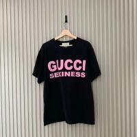 ราคา กุชชี่2024 ฤดูร้อนสไตล์ใหม่แขนสั้นผู้ชายผู้หญิงเสื้อยืดสไตล์เดียวกัน (28453521379)