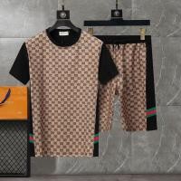 ราคา กุชชี่2024 ฤดูร้อนสไตล์ใหม่ผ้าฝ้ายแท้แขนสั้นเสื้อยืดกางเกงขาสั้นกีฬาชุดสองชิ้น (28203208049)