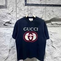 ราคา กุชชี่2024 สินค้าใหม่ฤดูร้อนแขนสั้นเสื้อยืดผู้ชายผู้หญิงเดียวกันด้านบน (27853204189)