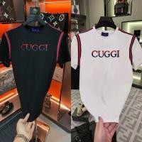 ราคา กุชชี่2024 สินค้าใหม่ฤดูร้อนแขนสั้นเสื้อยืดผู้ชายผู้หญิงเดียวกันด้านบน (27653204156)