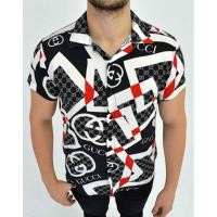 ราคา Gucci2024 เสื้อเชิ้ตแขนสั้นผู้ชายฤดูร้อนสไตล์ใหม่ (26803296542)
