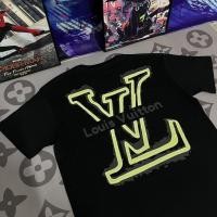 ราคา Louis Vuitton 2024 เสื้อยืดแขนสั้นฤดูร้อนสไตล์ใหม่ผู้ชายผู้หญิงสไตล์เดียวกันหลวมด้านบน (26303254905)