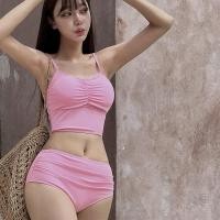 ราคา Gwenny M XL ผู้หญิงบิกินี่เซ็กซี่สีชมพูแขนกุดฟั่นเกาหลีวันหยุดเดินทางชุดว่ายน้ำเอวสูง (26104161584)