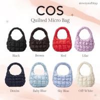 ราคา พร้อมส่ง COS quilted micro bag black light puple Off white Silver แท้100 (18582895004)