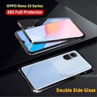 ราคา เคสโทรศัพท์มือถือกระจกนิรภัย กรอบโลหะแม่เหล็ก สองด้าน 360 สําหรับ OPPO Reno 10 Pro 5G Reno10 Pro Reno 10 Pro Reno10 Reno 10 5G 2023 เคสแข็ง กันกระแทก แบบเต็มเครื่อง แฟชั่นสําหรับป้องกัน (23079307449)