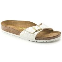 ราคา Birkenstock BIRKENSTOCK หัวเข ็ มขัดเดี ่ ยว BIRKENSTOCK รองเท ้ าแตะไม ้ ก ๊ อกสายรัดหัวเข ็ มขัดแบน Madrid Madrid 40731 Dark Pattern ยอดนิยม (27751727279)