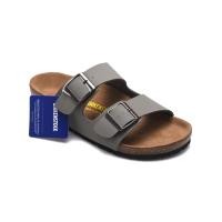 ราคา Birkenstock Arizona BF Nubuck Frosted Double Breasted รองเท้าแตะ Unisex สีเทาอ่อน Unisex151211 (26504197559)