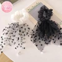 ราคา ยางมัดผมน่ารัก ยางรัดผมหลากสี ยางมัดผมสาวยๆมีไข่มุก สีขาวและดำ (21940311306)