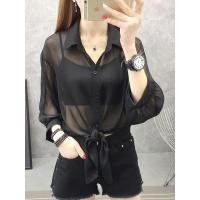 ราคา เสื้อคาร์ดิแกนแขนสามส่วน ผ้าชีฟอง ทรงหลวม สไตล์เกาหลี สําหรับผู้หญิง 2024 (25718142674)